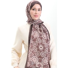 Desenli Soft Şal 70297-12 Kahverengi Acı Kahve