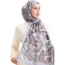 Etnik Desenli Soft Şal 70296-12 Gri Taba