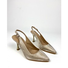 Desenli 9 cm Topuklu Ayakkabı 01495