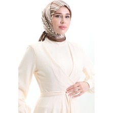 Dijital Rayon Eşarp 70301-14 Kahverengi Bej