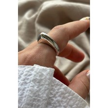 Arc Kıvrımlı Tasarım Ayarlanabilir Parlak Kadın Yüzük