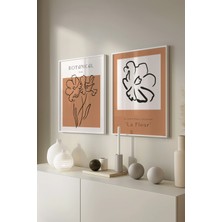 Boho 2'li Beyaz Çerçeveli Poster, Tablo Seti No:17