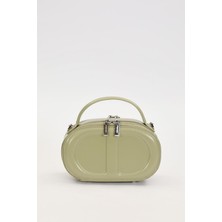 Yeşil Çift Fermuarlı El Çantası