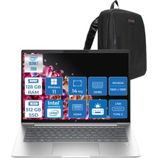 Hp Probook 4 G1I Intel® Core Ultra 7 255U 128GB Ddr5 512GB SSD 14" Wuxga (1920 x 1200), IPS 300 Nits  WIN11HOME Taşınabilir Bilgisayar C9FH1ETH32+ZETTAÇANTA