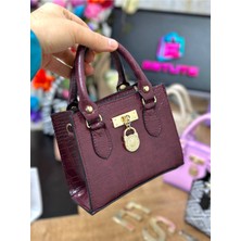 Kadın Önü Toka Detaylı Omuz ve El Çantası Mini City