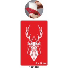 Güçlü ve Kibar Geyik Geçici Desen Tattoo Geçici Dövme Şablonları Kına Kalıpları