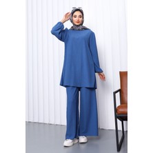 Indigo Bürümcük Tunik Pantolonlu Takım