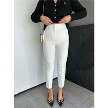 Zr Model Orijinal Marka Fileto Detaylı Kumaş Pantolon Dar Paça Pantolon