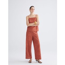 Lc Waikiki Yeni Sezon Beli Lastikli Nakışlı Geniş Paça Kadın Pantolon