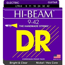 DR Strings DR LTR-9 Hi-Beam Elektro Gitar Teli (Light 9-42)