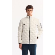 Avva Erkek Beyaz Su İtici Rüzgar Geçirmez Şişme Regular Fit Mont B006082