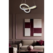 Nadya White Gold Tek Renk Modern Sarkıt LED Avize