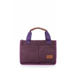 Wolını Üç Bölmeli Kanvas Tote Bag Omuz Askılı