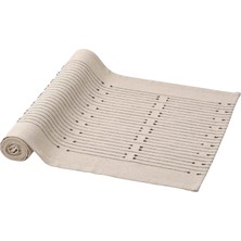 Vararv Servis Örtüsü Natürel Koyu Gri 35 x 150 cm