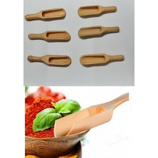 6 Lı Ahşap Mini Baharat Küreği 9 cm