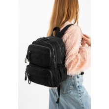 Kadın Sırt Çantası Ultra Hafif Poliamid Kumaş Su Geçirmez Çok Cepli Günlük Sırt Çantası 35*25 cm