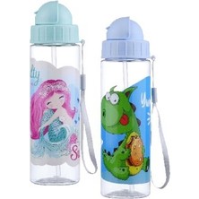 Kapaklı Su Matarası - Kendinden Pipetli Suluk 500 ml