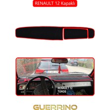 Renault 12 - Toros   Kapaklı Torpido Koruma Halısı Kırmızı Kenar