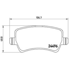 Brembo P86021 - Arka Fren Balatası S-Max 09 06 Galaxy Iıı 06 Volvo S60 10 S80 06 V60 -V70 06 XC60 08 XC70 06 Range Rover Evoque 11