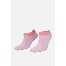 Kadın Lyocell Tekli Pembe Patik Çorap - A 44080 P