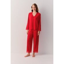 Suwen Amour Gömlek Yaka Pijama Takımı