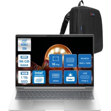 Hp Elitebook 6 G1I Intel® Core Ultra 5 225U 96GB Ddr5 1tb SSD 16" Wuxga (1920X1200) IPS 300NIT Freedos Taşınabilir Bilgisayar AD4G3ETF28+ZETTAÇANTA