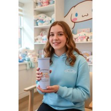 Sanrio Lisanslı Pipetli Paslanmaz Çelik Matara 800ML (Cinnammoroll)