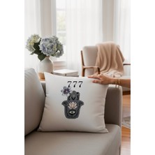 Lüks Dekoratif Çerçeveli Figürlü Dolgulu Yastık Hediye Pamuk Kırlent Minder 43X43 cm