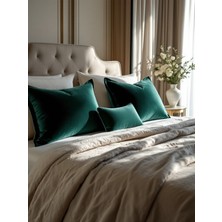 3'lü Kombin Kadife Içi Dolgulu Dekoratif Yastık Kırlent Minder Seti (Içi Dolgulu-3 Adet)