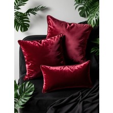 3'lü Kombin Kadife Içi Dolgulu Dekoratif Yastık Kırlent Minder Seti (Içi Dolgulu-3 Adet)