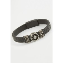 Yıldız Kaliteli Mıknatıslı Suni Deri Bileklik