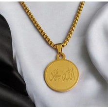 Allah Yazılı Çelik Kolye Ucu