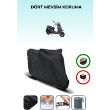 Breen Altai F2MAX 50 Plus Arka Çanta Uyumlu Siyah Motosiklet Branda Su Geçirmez Dayanıklı Kumaş