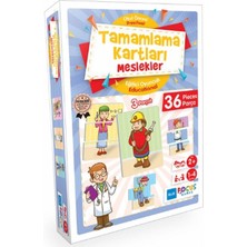 Blue Focus Tamamlama Kartları Meslekler - Eğitici Oyunlar 36 Parça
