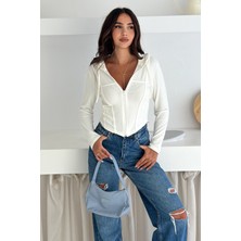 Kadın Fermuarlı Body – Minimal & Şehirli Stil