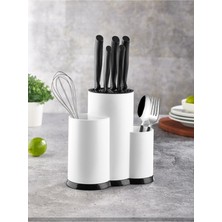 3 Bölmeli Kaşıklık - Şef Bıçaklık Standı