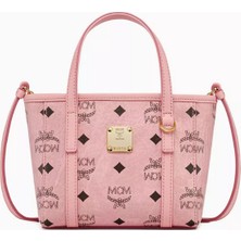 Mcm Mini Toni El Çantası, Visetos Kanvas & Nappa Deri