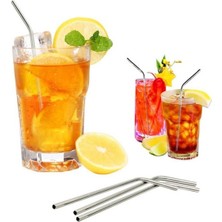 Metal Pipet - Paslanmaz Çevre Dostu Metal 2li Pipet Fırça Seti