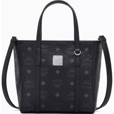 Mcm Visetos Mini Toni Tote Çanta, Nappa Deri & Kanvas Shopper