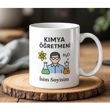 Kimya Öğretmenine Kişiye Özel Baskılı Seramik Kupa Bardak 330 ml Seramik