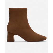 Clarks Fernie Zip Walnut Suede, M; 3 Kadın Kahverengi Topuklu Bot 26182938