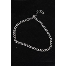 316L Çelik Ince Klasik Model Gümüş Renk Erkek Bileklik