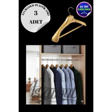3 Adet Ev Tipi 44 cm Kaplama Plastik Ceket Askısı Buluz Askısı Elbise Askısı Kıyafet Askısı