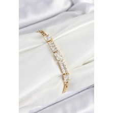 Xuping Pirinç Parçalı Su Yolu Model Gold Renk Kadın Bileklik