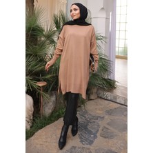 Bisküvi Soğuk Iplik Merserize Triko Kazak