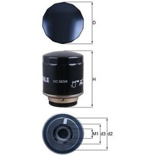 Mahle OC593.4 - Yağ Filtresi Golf V-Vı-Jetta Iıı-Passat-Tıguan-Touran-A3-Octavıa-Ibıza-Scırocco 1.4 Tsı