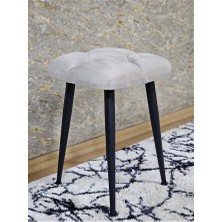 Kare Siyah Boyalı Konik Ayaklı Tabure - Oturak - Bar Taburesi - Ayaklı Tabure Krem Renk 48 x 33 Boyut/ebat