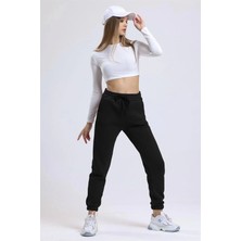 3 Iplik Şardonlu Paça Lastikli Eşofman Siyah IS001