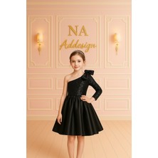 Tek Omuz Pul Payetli ve Saten Etekli Kabarık Elbise – Özel Gün Elbisesi