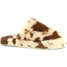 Kadın Desenli Peluş Yumuşak Hafif Ses Yapmayan Kaymaz Taban Çeyiz Bohça Kışlık Ev Terliği 1021-127-0004